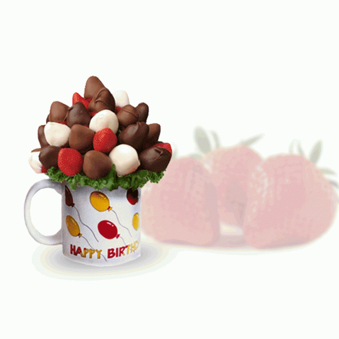 happy birthday fruit arrangement